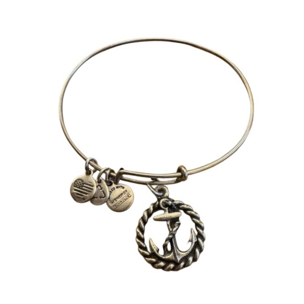 Alex and Ani Silver Anchor Charm Bracelet